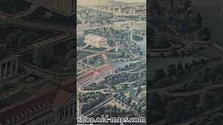 Map of the Day - Nashville Centennial Park Bird's Eye View 1897 #mapoftheday #shorts