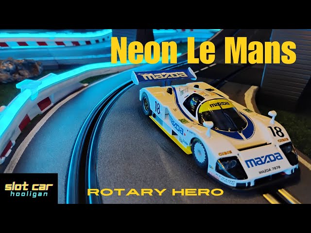 Neon Le Mans | Slot.it Mazda 787B Cinematic Shots & Laps