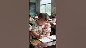 Baby Study hard for future #baby #foryoupage #ai #fyppp