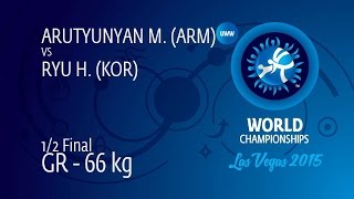 1/2 GR - 66 kg: H. RYU (KOR) df. M. ARUTYUNYAN (ARM), 4-4