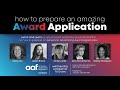 How to prepare an amazing award application