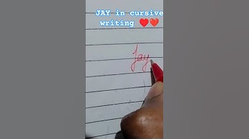 JAY in cursive writing 🖋️👌✍️#beautiful #cursivewriting #handwritingstyles #alphabet #stylish ✒️