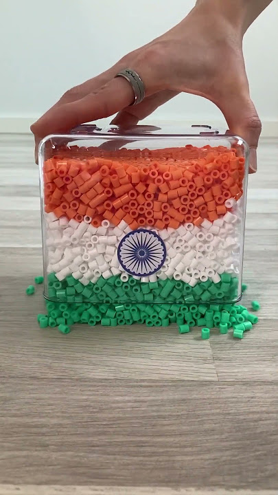 I Made the Flag of India With Beads! #shorts #reverse