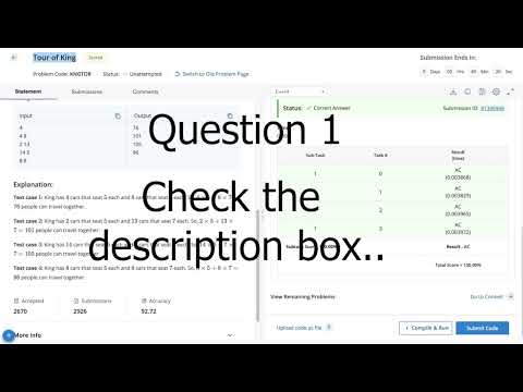 Minimum number of ones Codechef Starters 67 Division 4 question 1