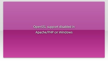 OpenSSL support disabled in Apache/PHP on Windows