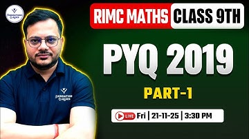 RIMC Maths Class 9th | PYQ 2019 Part-1 | Previous Year Questions Solution | By Nitin Sir