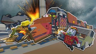 Zombie Train Gets Attacked By Mad Max Cars! - Tiny Town VR Gameplay - Zombie VR Game screenshot 4