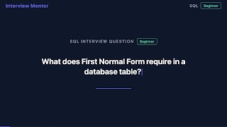 What is First Normal Form (1NF) Database Design Basics