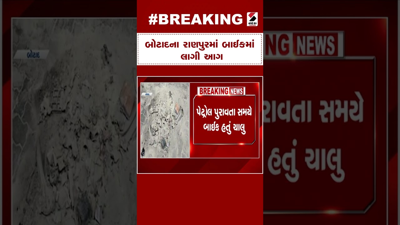 Botad News | બોટાદના રાણપુરમાં બાઈકમાં લાગી આગ | Ranpur | Bike | Gujarat