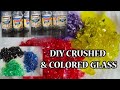 DIY CRUSHED GLASS & MIRROR- HOW TO MAKE & COLOR YOUR OWN CRUSHED  GLASS WITH RAGU & PREGO SAUCE JARS