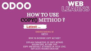 Famous How to override the copy method in Odoo | Duplicate Recordset Profile