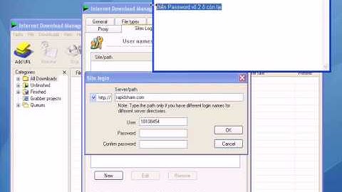 Add account Rapidshare to IDM