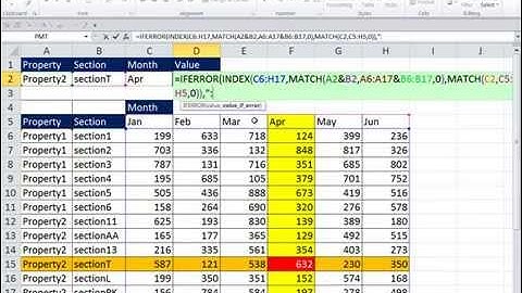 Excel Magic Trick 781  Three Way Lookup  INDEX and MATCH and Concatenated Ranges   Cells   YouTube