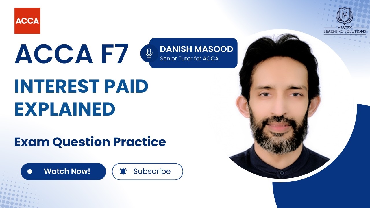 ACCA F7/FR | Interest Paid in Statement of Cash Flow | Exam Question Practice | Financial Reporting