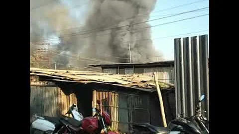 Massive fire brock out at Burma camp Damapur around 630am on 14/12/2025