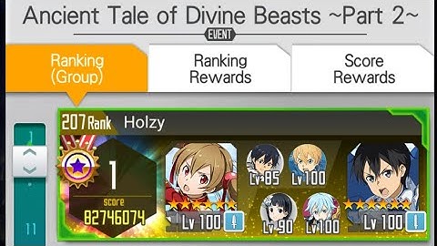 [SAO MD] Ancient Tale of Divine Beasts ~Part 2~(Master+2) 20/25s. 1st Day Run!