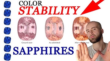 Color stability in sapphires color unstable gems
