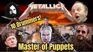 Master of Puppets played by 10 Different Drummers