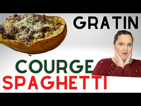 Le gratin de courge spaghetti!! Un régal!! Version végétarienne en description