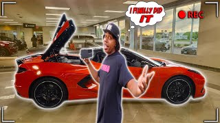 STUNNA FINALLY DID IT TAKING DELIVERY OF HIS NEW C8 CORVETTE GOOD BYE REDEYE