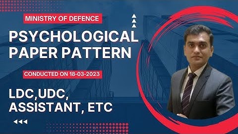MOD Psychological Paper Pattern| Beneficial for Sub-Inspector, Operator Special, Security Supervisor
