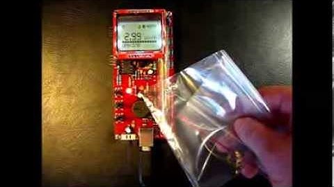 DIY Geiger Counter with 5110 Nokia LCD and PIC16F876A testing Americium Am-241 sample J305 GM Tube!