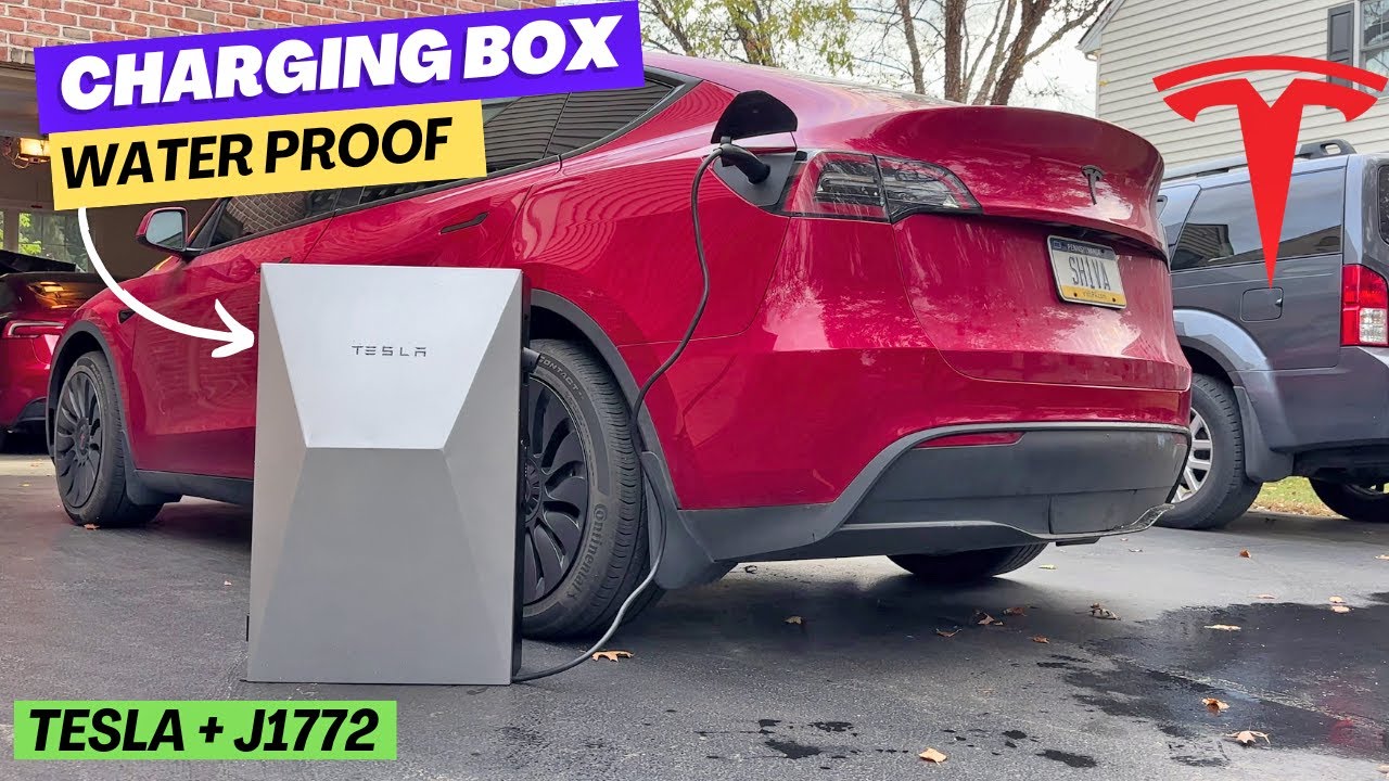 Cybertruck-Style EV Charger Box for Tesla Owners: Secure, Waterproof ...