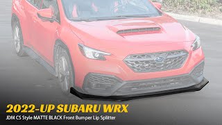 Extreme Online Store 2022-Present Subaru WRX JDM CS Style ABS Plastic Matte Black Exterior Body Kit