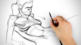How to Draw Breasts - Gesture Example 1
