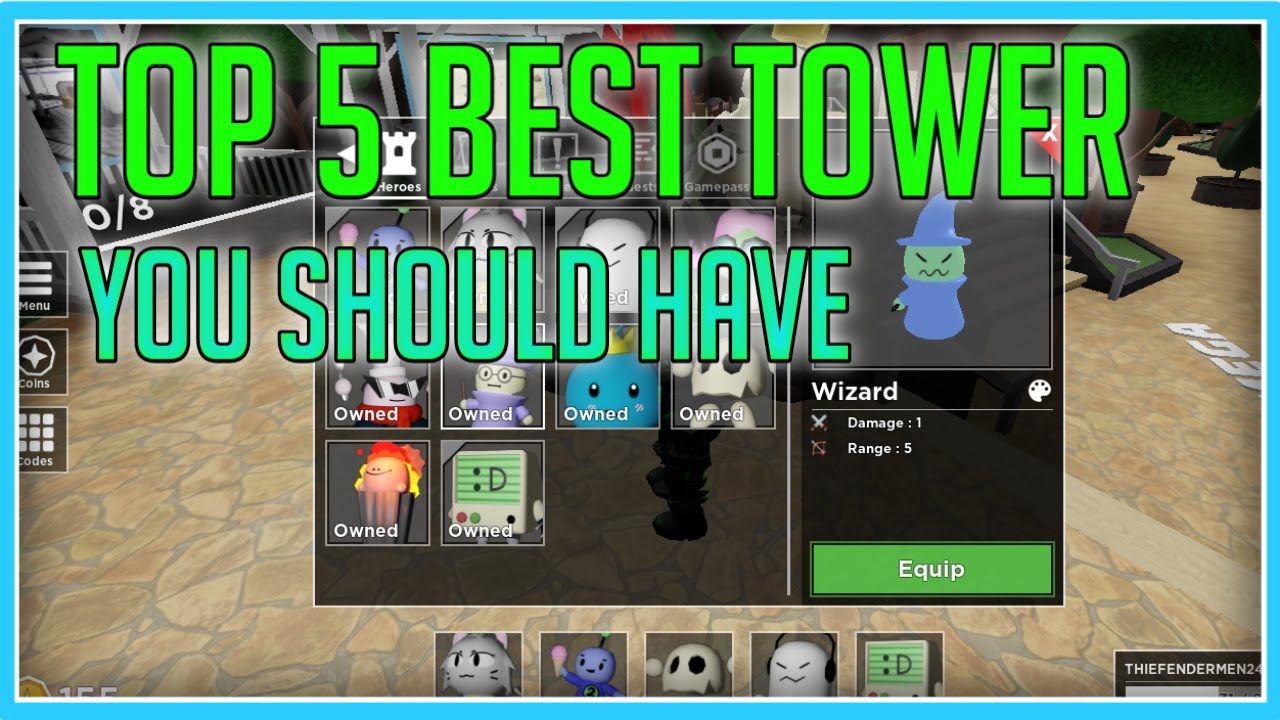 Tower Heroes Top 5 Best Tower Roblox - roblox tower heroes spectre level 5