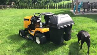 MTD/Cub Cadet bagger review on XT1 tractor