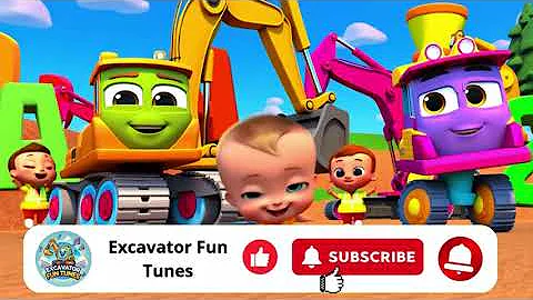 five little excavators | kids construction song