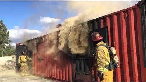 Backdraft / Smoke explosion during fire control training