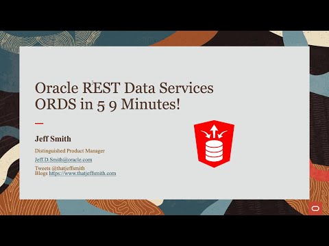 Oracle REST Data Services in '5' Minutes