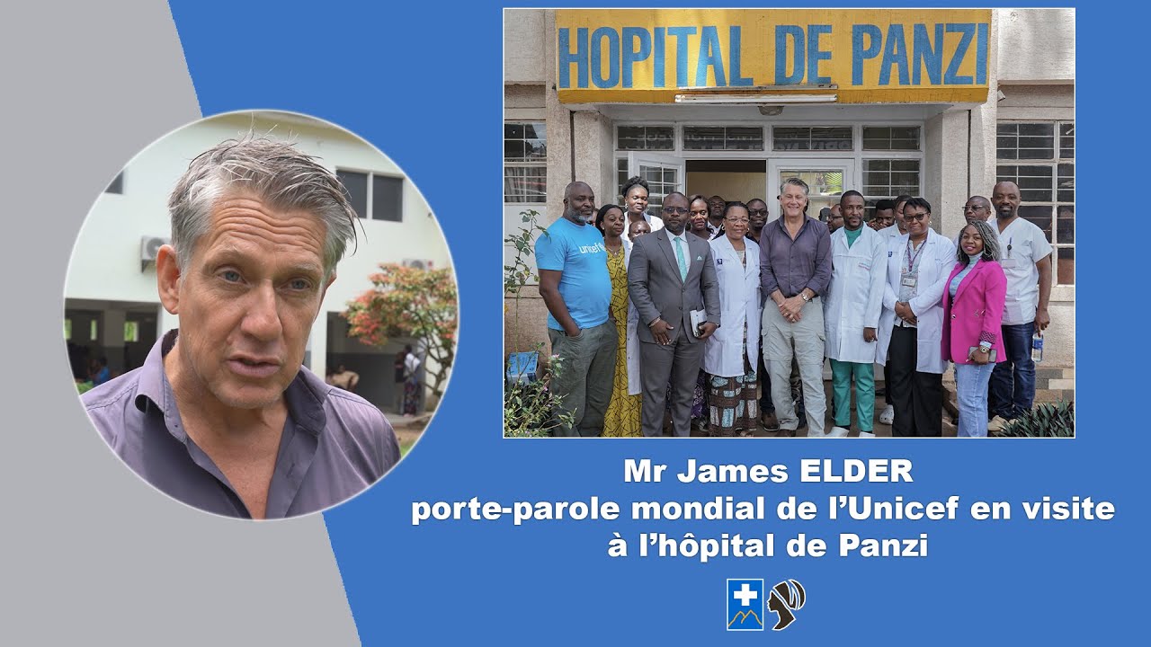 Mr James ELDER , porte parole mondial de l'Unicef en visite à Panzi