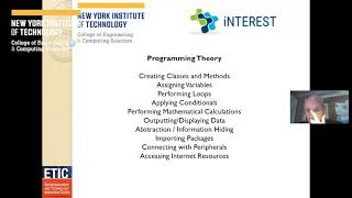 ETIC's iNTEREST Session on Python Programming at New York Tech