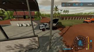 Transmissão ao vivo do PS4 jogando Farming Simulador 22 trabalhando na Fazenda lapacho