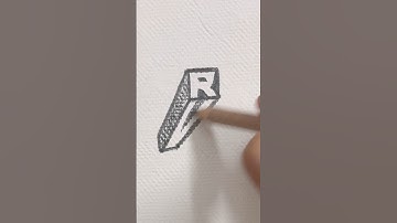 3d illusion alphabet R drawing #art #shortvideo #shorts #3d #illusion