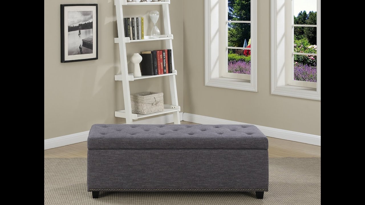Amazon Price Drop! Simpli Home Hamilton Rectangular Storage Ottoman Bench, Large, Save $191!