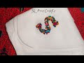 Beautiful embroidery on handkerchief #embroidery #handmade #beginnersstitch #handembroidery#diy #art
