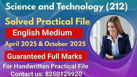 NIOS Class 10 Science & Technology 212 practical file 2025 | nios 10th practicalfile english medium