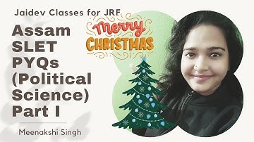 Assam SLET 2021 PYQs on Political Science I NTA UGC NET I Meenakshi Singh