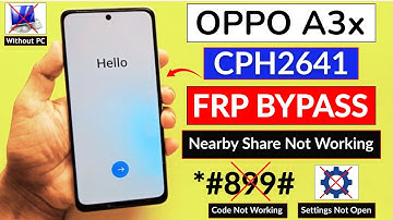 Oppo A3x (Cph2641) FRP Bypass/Unlock Android 15 Without PC - Quick Share Not Working