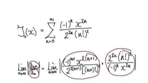 Video 2713 - Power series, Bessel function of order 0, Radius of convergence - Practice