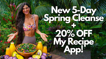 New 5-Day Spring Cleanse Meal Plan + 20% OFF My FullyRaw Recipe App! 🌱 500 Easy Raw Vegan Recipes! 🎉