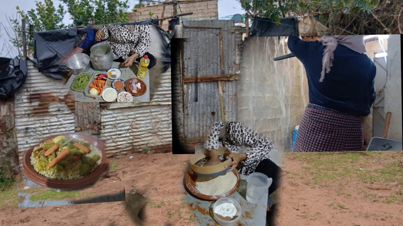 الله ياربي البراكة فزكت ولدي مريض واخا هكاك عن صايب الكسكس المغربي ديال الدار ديال القمح الكامل 