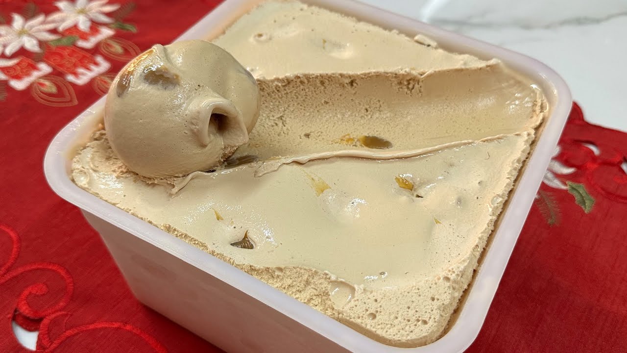 Sorvete Caseiro de Doce de Leite  - Rende muito e fica deliocioso