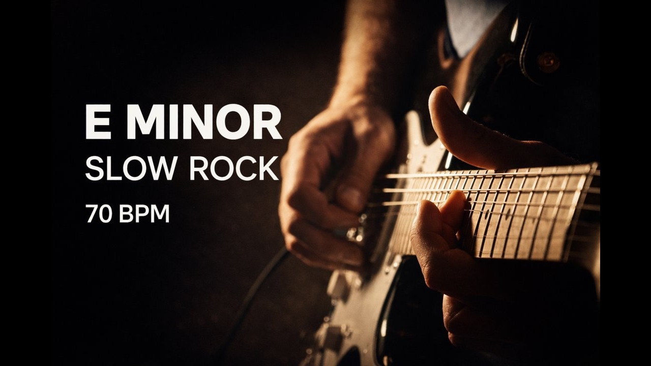 E Minor Slow Rock Backing Track | Emotional Guitar Jam (70 BPM)