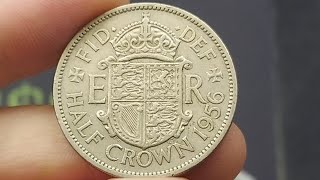 HALF CROWN 1956 Coin VALUE + REVIEW