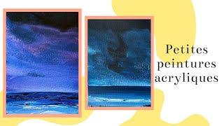 Petites peintures acryliques toutes simples - comment lâcher prise avec la peinture ?